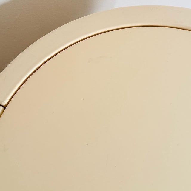 Glass Silvi Dressing Table and Chair in Beige Plastic and Coral Red Upholstery from Fain Kastilia, 1970s, Set of 2 For Sale - Image 7 of 18
