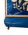 1970s Vintage Dark Blue Italian Wood Inlay Musical Box For Sale - Image 4 of 9
