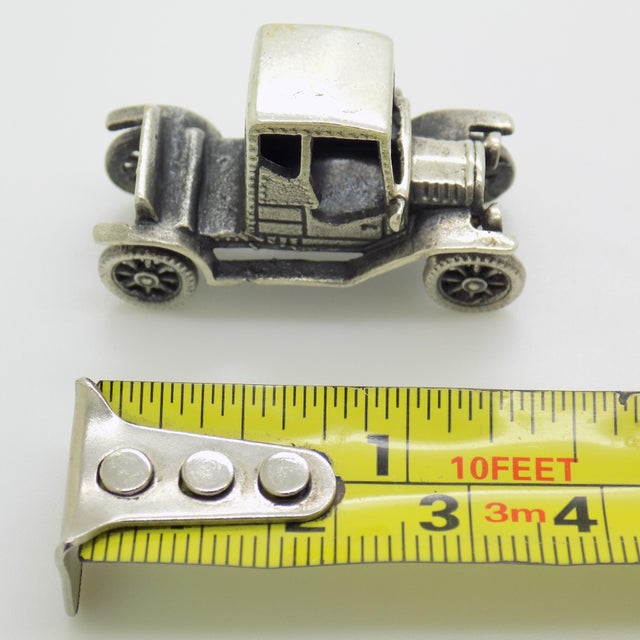 Vintage Italian Handmade Genuine Silver Classic Car Miniature by Raspini Gioielli in Tuscany (Italy) For Sale - Image 10 of 10