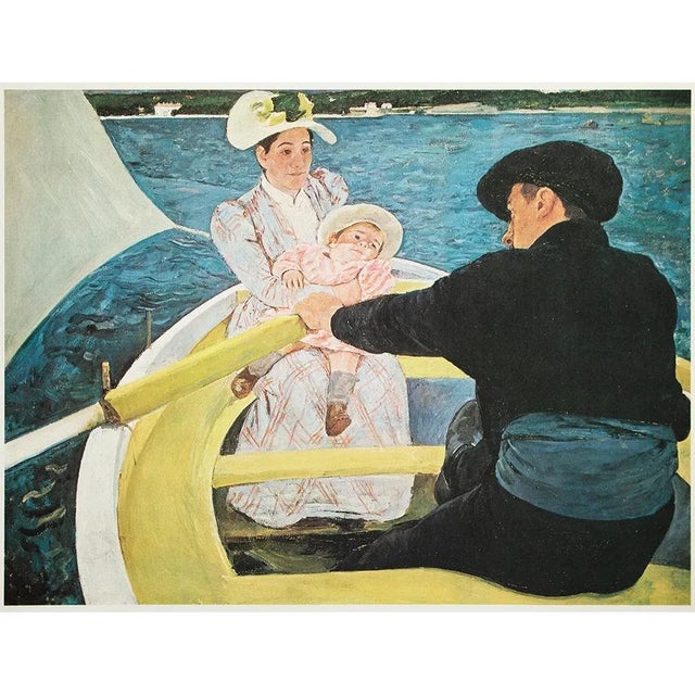 1970s 1977 After Mary Cassatt "The Boating Party", Full-Color Print For Sale - Image 5 of 6