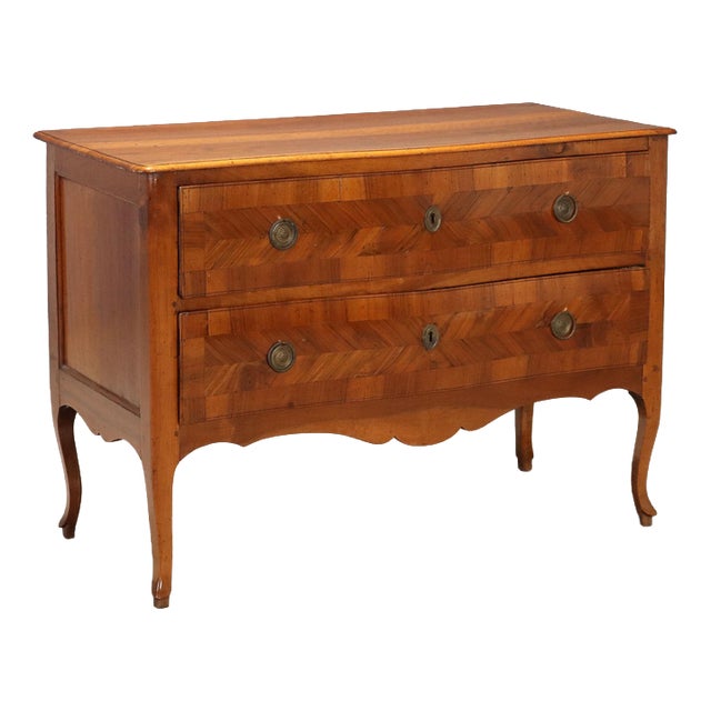 18th Century Barocchetto Walnut Chest of Drawers, Italy For Sale