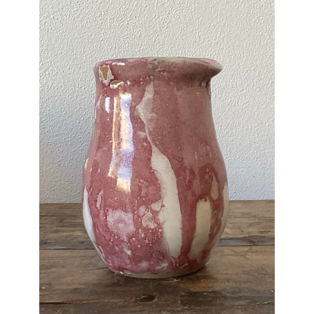 Vintage Original Studio Pottery Drip Glaze Vase For Sale - Image 9 of 12