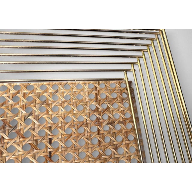 Christian Dior Style Lucite and Vienna Straw Basket For Sale - Image 12 of 18