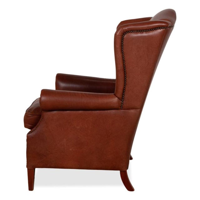 Vintage Chesterfield Cognac Leather Armchair For Sale - Image 12 of 14