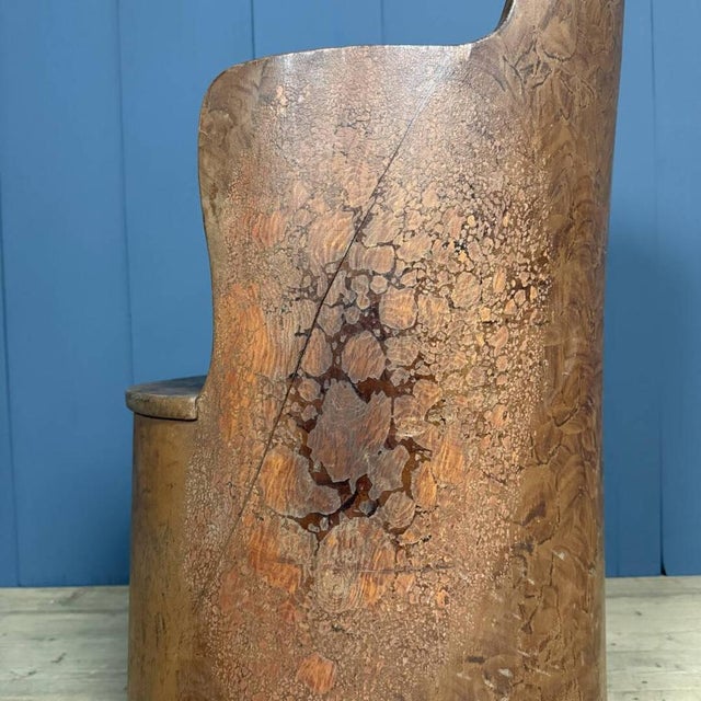 Swedish Painted Wood Stump Chair For Sale - Image 13 of 18