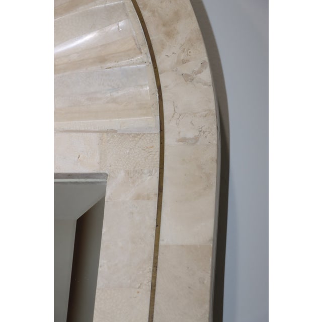 1990's Tessellated Stone Arched Wall Mirrro For Sale - Image 16 of 16