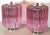 Pink Quadriedri Table Lamp in the Style of Venini, Set of 2 For Sale - Image 6 of 11