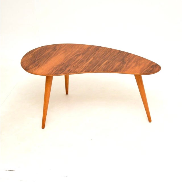 Mid-Century Modern Vintage Walnut Side Table, 1950s For Sale - Image 3 of 9