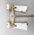 White Vintage 1980s Signed Napier Modernist Goldtone & White Resin Pierced Earrings-2 Pieces For Sale - Image 8 of 10