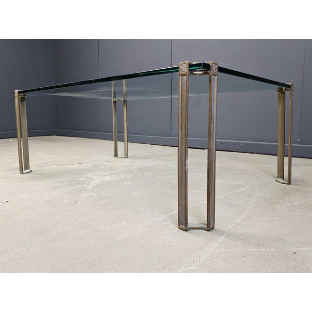 Peter Ghyczy Pioneer Glass and Cast Brass T24 Rectangular Coffee Table from Peter Ghyczy, 1970s For Sale - Image 4 of 12
