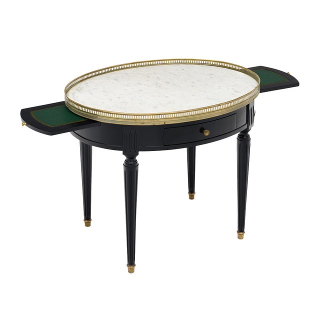 French Classic, Louis XVI Oval Bouillotte Side Table, Circa 1920 For Sale - Image 3 of 9