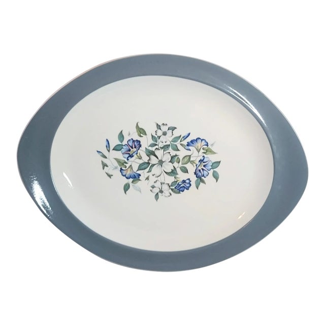 1960s Dogwood and Morning Glory Wedgewood Platter For Sale