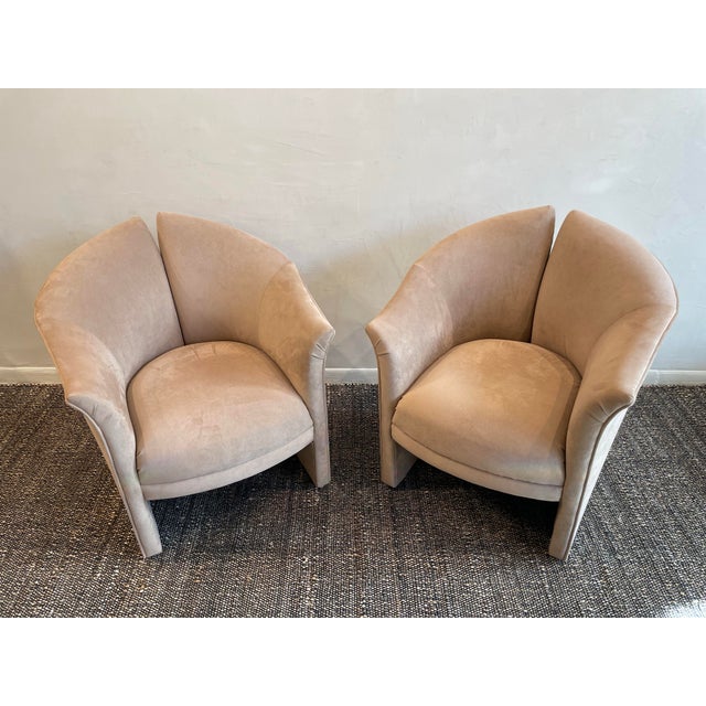 Beige 1980s Postmodern Vintage Weiman Split Chairs - A Pair For Sale - Image 8 of 11