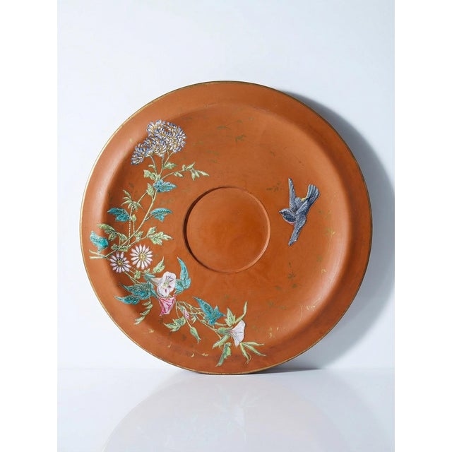 Large Antique Japanese Clay Dish, 1890s For Sale - Image 16 of 16