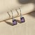 Dangle amethyst earrings. Danity octagon amethyst earrings. Metal type: 925 silver with 14k gold plating over Weight: 4.5...