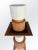 "Totem Lamp 15" floor lamp by Mascia Meccani, 2020. Handmade lamp with cherry parts and parts in white -lifted white...