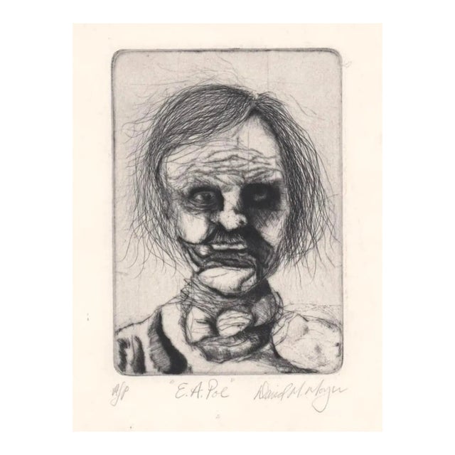 David Moyer Edgar Allan Poe Etching For Sale