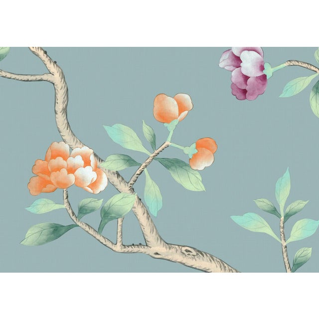 36" * H100"/Panel * 5ps, Grey Blue Tropical Rainforest Wallpaepr, Tropical Rainforest Style Wallpaper Mural, 5 Panels For Sale - Image 4 of 6