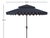 Modern Elegant Valance 9Ft Double Top Umbrella, Navy With White Trim For Sale - Image 3 of 6