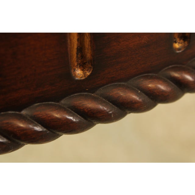 Gold Glass Top Large Round French Style Coffee Cocktail Table For Sale - Image 8 of 13