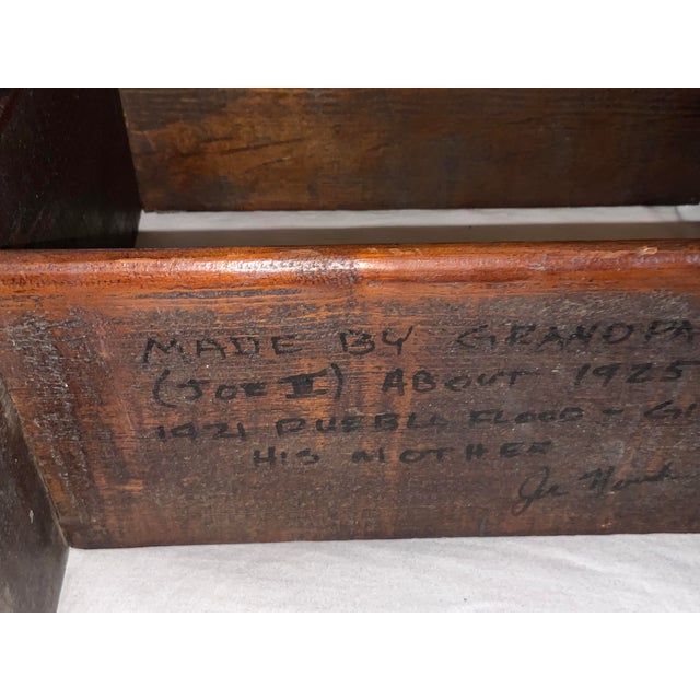 1925 Arts & Crafts Folk Art Sculptural Two-Tier Wood Wall Shelf With Provenance For Sale - Image 6 of 11
