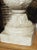 Large Antique French Plaster Pot a Feu Urn on Faux Marble Pedestal, 19th Century For Sale - Image 4 of 12