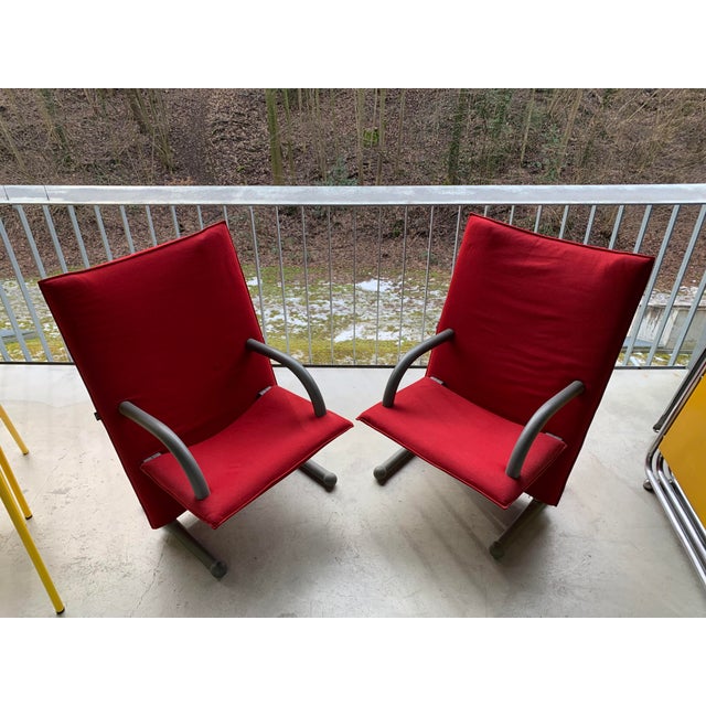 Vintage T-Line Armchairs by Burkhard Vogtherr for Arflex, 1980s, Set of 2 For Sale - Image 18 of 18