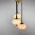 Mid-Century Wood, Milk Glass & Brass Cascade Chandelier, Poland, 1970s For Sale - Image 4 of 13