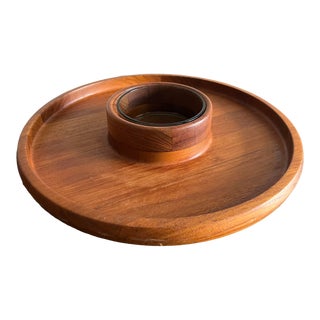 1960s Signed Dansk Jhq Denmark Chip & Dip Serving Tray For Sale