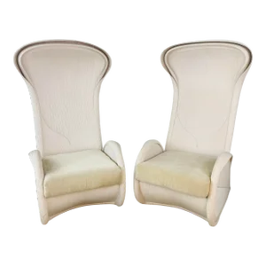 Rare Betty Cobanpue Hooded Chairs, a Pair