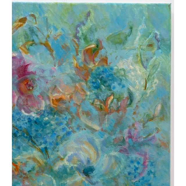 Abstract “Blue Note” Oil on Linen by Nancy M. Vignola - For Sale - Image 3 of 9