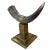 Mid-Century Modern Vintage Natural Horn on Brass Base For Sale - Image 3 of 8