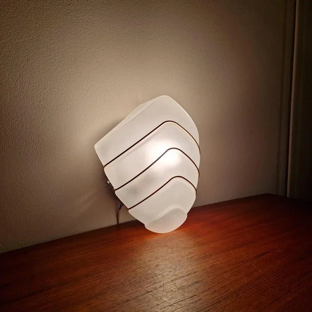 Glass Wall Lamps from Massive, 1980s, Set of 2 For Sale - Image 9 of 11