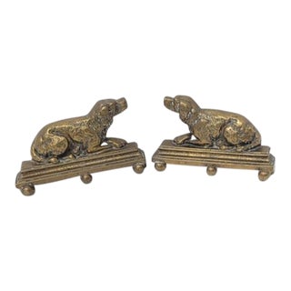 Vintage Brass Hunting Dog Bookends - Set of 2 For Sale