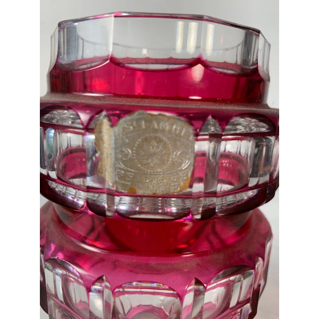 Glass 1947 Val Saint Lambert Bauhaus 'Ravenne' Vase by Charles Graffart For Sale - Image 7 of 11
