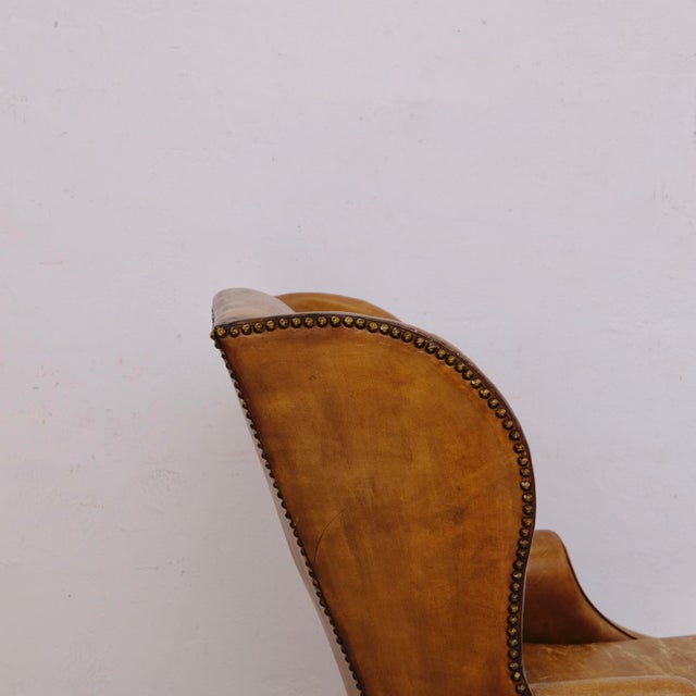 Victorian English Bergere Leather Armchair For Sale - Image 14 of 18