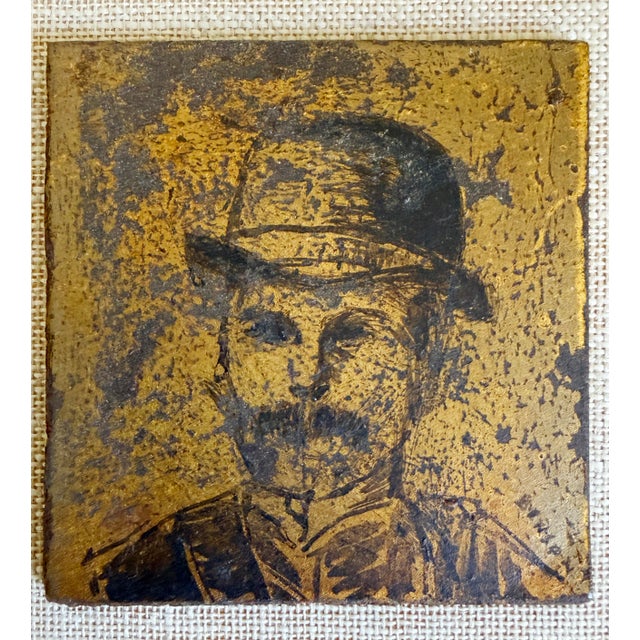 Mid 20th Century Dandy Portraits in Gold Leaf, Framed, 1950s For Sale - Image 5 of 12