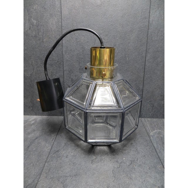 P216 Ceiling Lamp in Glass and Brass from Glashütte Limburg, 1960s, in Good conditions. Designed 1960 to 1969 This piece...