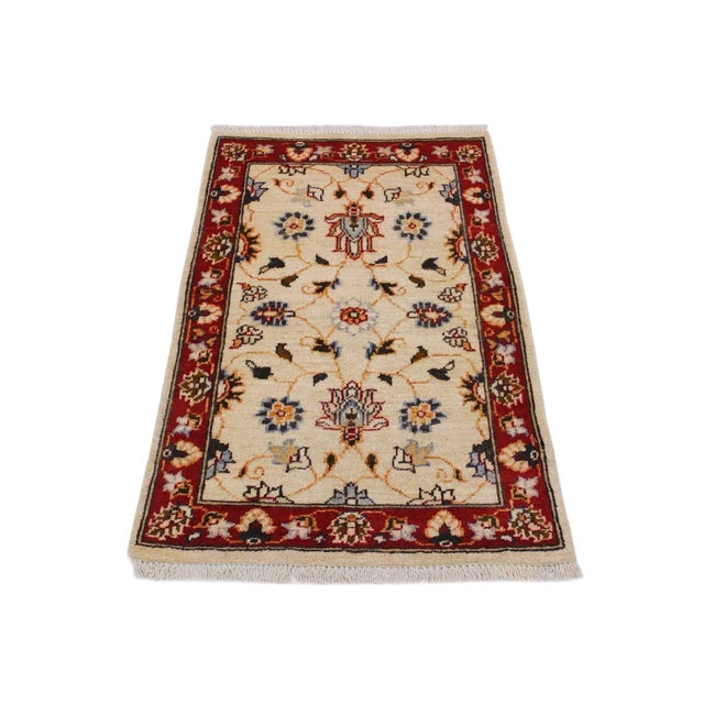 1990s 1990s Boho Chic 1990s Vintage Floral Ziegler Kafkaz Wool Rug - 2′ × 2′11″ For Sale - Image 5 of 9