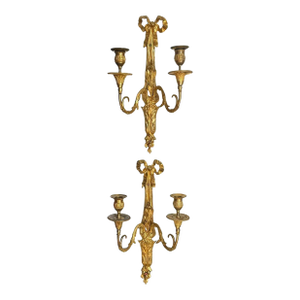 Pair of 19th Century French Louis XV Ormolu Sconces