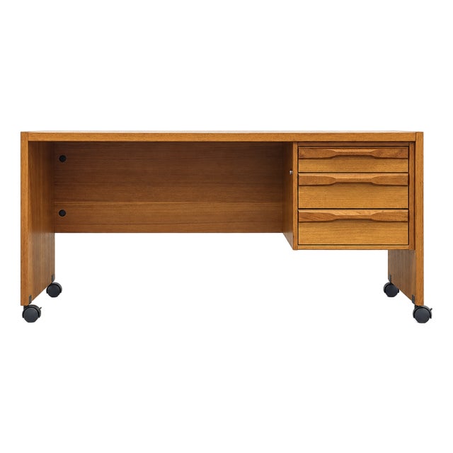 Mid Century Modern Danish Teak Desk by Denka, C. 1960’s For Sale