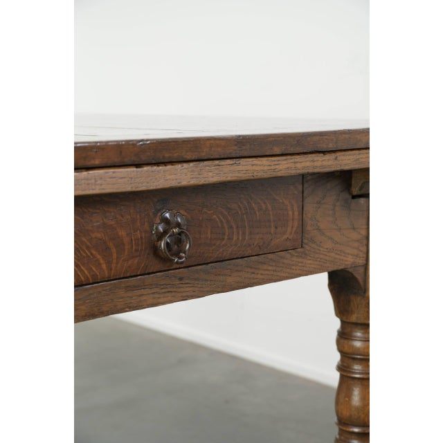 Antique Late 18th Century Oak Dining Table with Extendable Leaves For Sale - Image 16 of 18