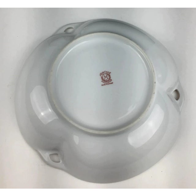 Cornflower Blue Vintage Noritake Porcelain Serving Bowl For Sale - Image 8 of 11