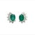 Natural Emerald Diamond Stud Earrings 14k White Gold 2.77 TCW Certified For Sale In New York - Image 6 of 6
