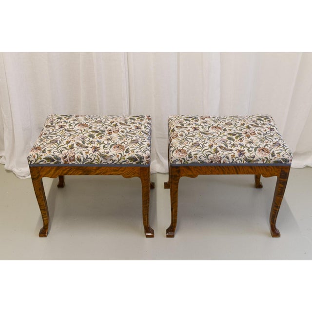 Set of Danish Rococo Style Stools in Birch, 1870s For Sale - Image 6 of 18