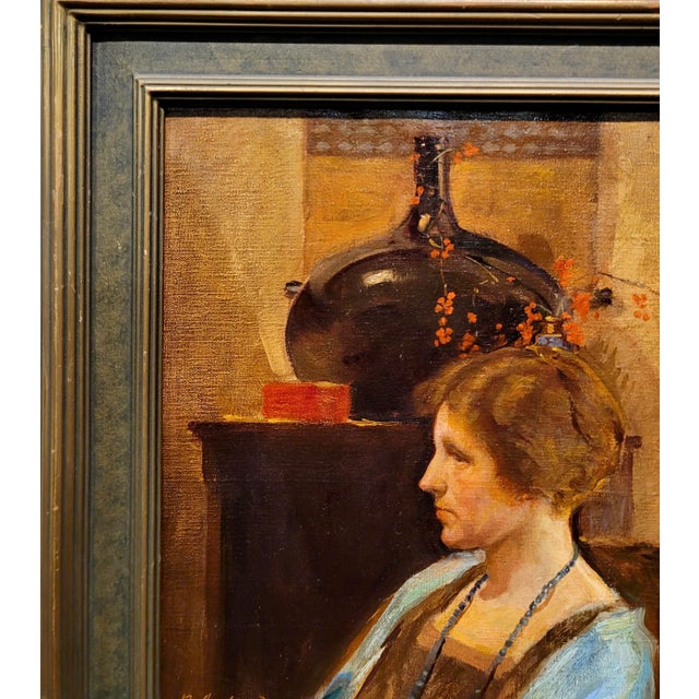 Richard Andrew -Portrait of an Irish Woman-Oil Painting C1910s For Sale In Los Angeles - Image 6 of 10