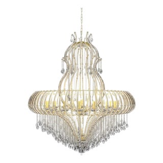 Maria Theresa 20 Lights Chandelier in Polished Chrome and Crystal by Aggiolight For Sale