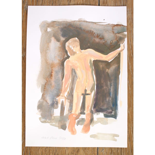 Realism Michelle Arnold Paine Original Figure Painting - Male Nude For Sale - Image 3 of 4