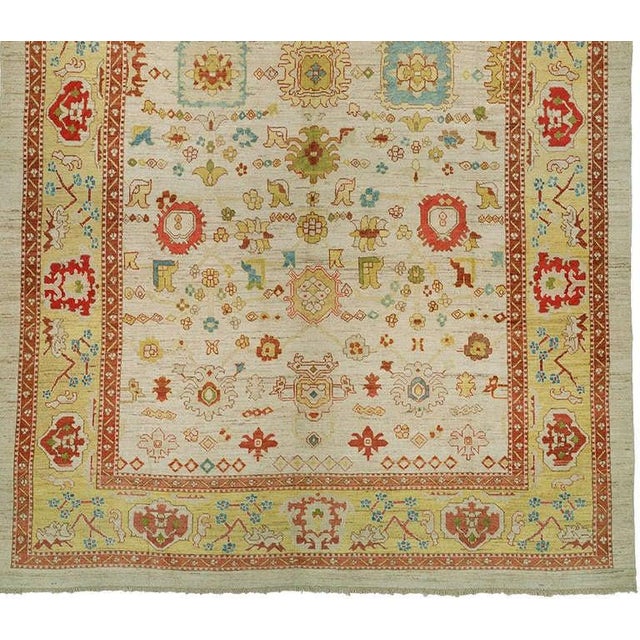 Early 21st Century Oversize Vintage 20th Century Turkish Oushak - 14'5" x 24'1" For Sale - Image 5 of 6