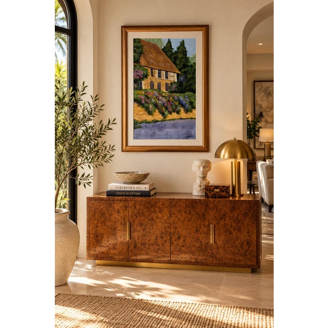 Beautiful large-scale 1980s impressionist oil on Masonite painting by German-American artist Fred Dettmann (1945–2022)....